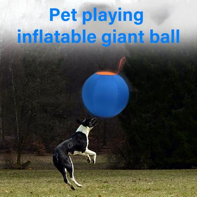 Pelota Grande Inflable para Perro para Diversión al Aire Libre y Entrenamiento Juguete Interactivo Rebotón de Alta Resistencia para Jugar en el Patio Trasero