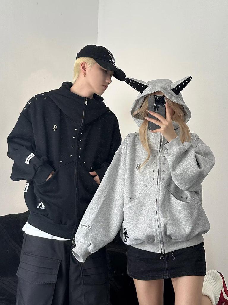 2024 Unisex Trendy Hong Kong Style Hoodie Cardigan