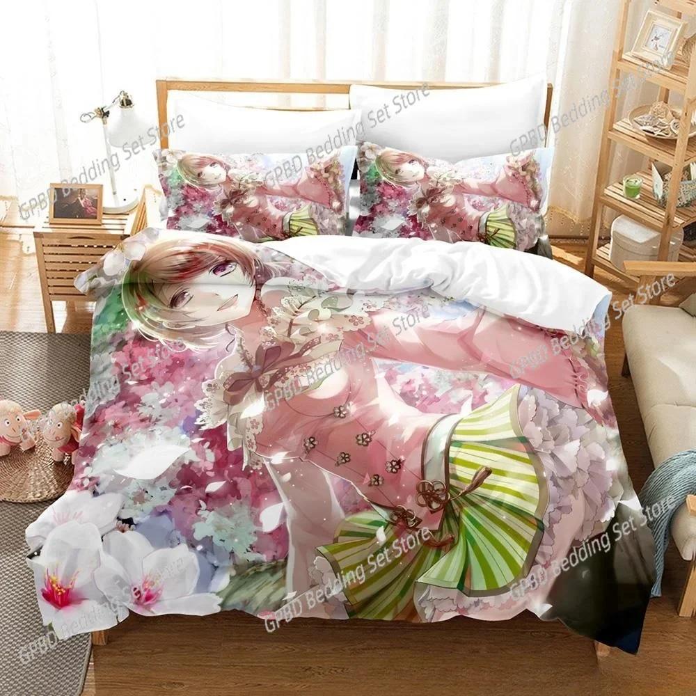 

Fashion Kawaii Love Live! Bedding Set 3D Printed Suitable For Bedroom Duvet Cover Set With Pillowcases Kids Home Textile EU Single(135*200cm)3pcs