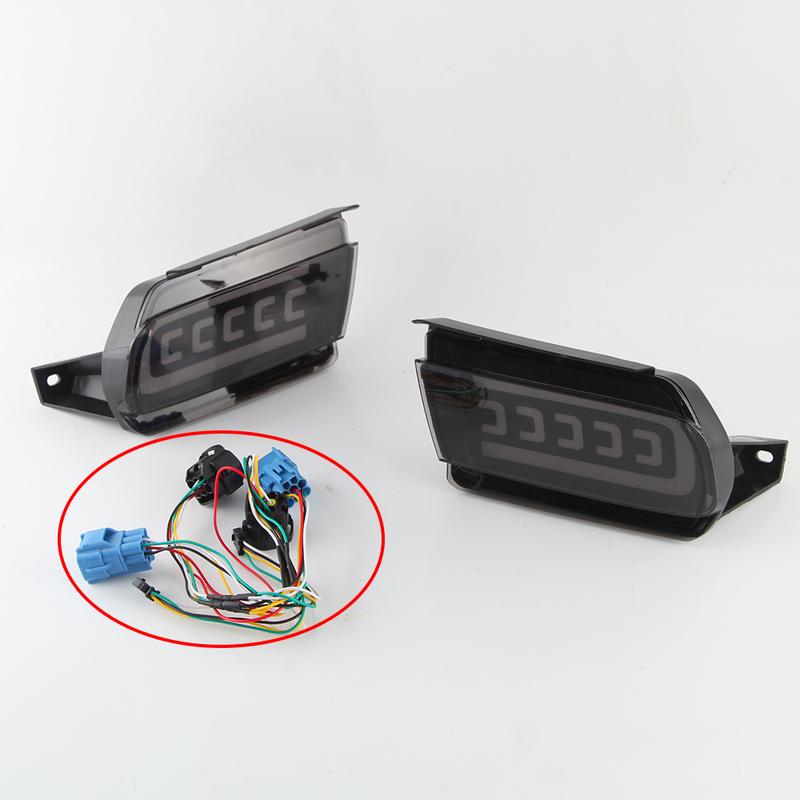 2PCS LED Reflector For Toyota Land Cruiser Prado 150 LC150 FJ150 GRJ150 2010 - Rear Bumper LED Tail Light Brake Light