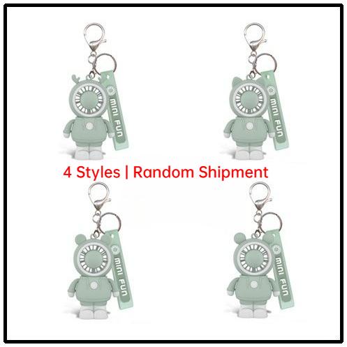 Astronaut Pet Keychain Fan, Mini Portable Handheld Fan, Cute Cartoon USB Rechargeable Fan, Lightweight Pocket Cooling Fan, Gift