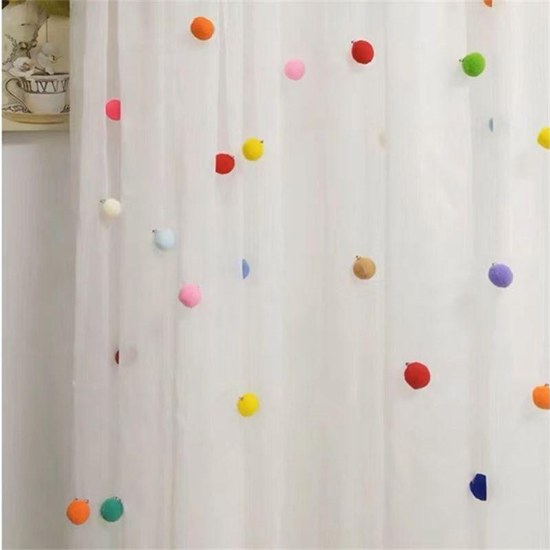 

Decorative Pom-Pom Curtain Pins - Colorful Fluffy Ornaments for Bedroom DIY