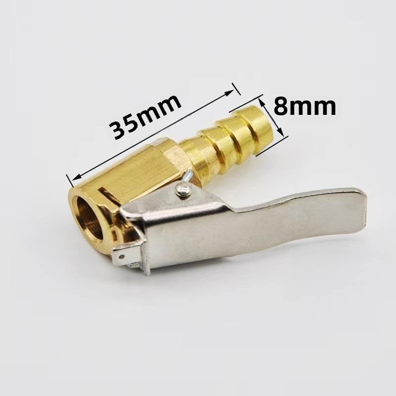 Car Tire Air Chuck Inflator Pump Valve Connector Clip-on Adapter Car Brass 6mm 8mm Tyre Wheel Valve For Inflatable Pump Stem Caps1