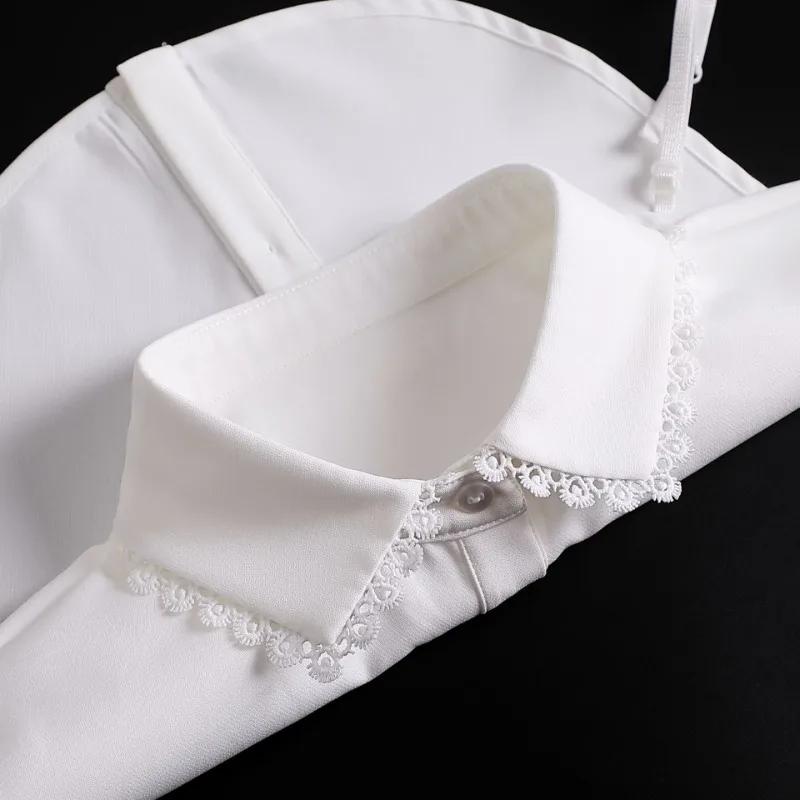 Woman Shirt False Collar Embroidery Lace Faux Col Half Shirt Blouse Fake Collars Sweater Shirt Detachable Collars Accessories