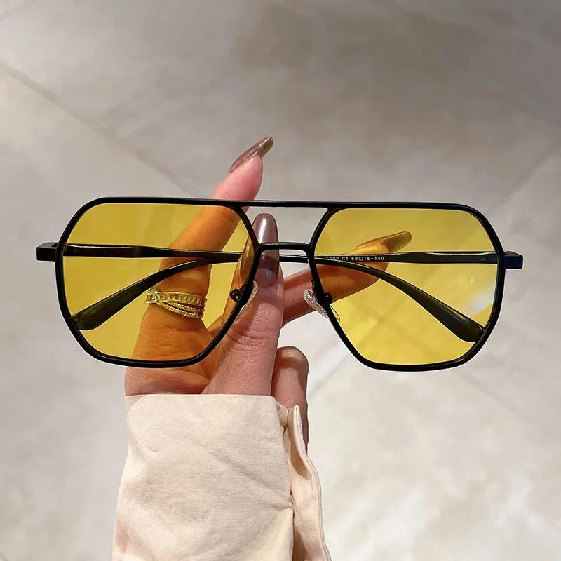 Vintage Sunglasses Men Fashion Black Shades Eyewear Retro Trendy Brand Design Sun Glasses for Driving Fishing