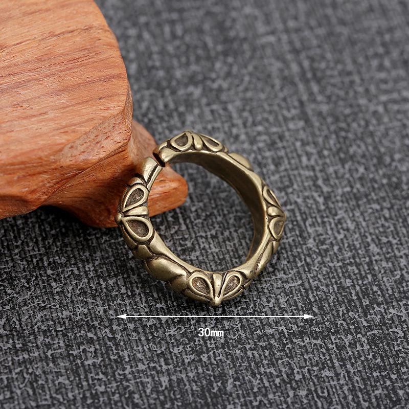 

Брелок для ключей ручной работы из чистой латуни с узором Crocore - арабесковый открытый дизайн для багажа и аксессуаров для самостоятельного изготовления