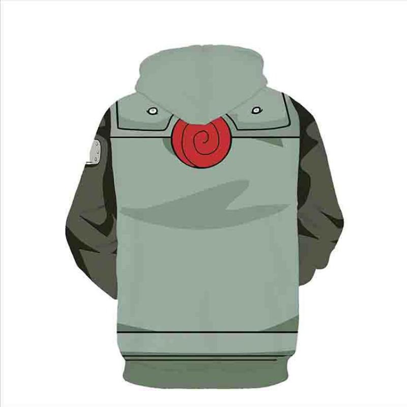 Mens Hoodie Naruto Print Slim Fit Sweatshirt Trendy Casual Streetwear