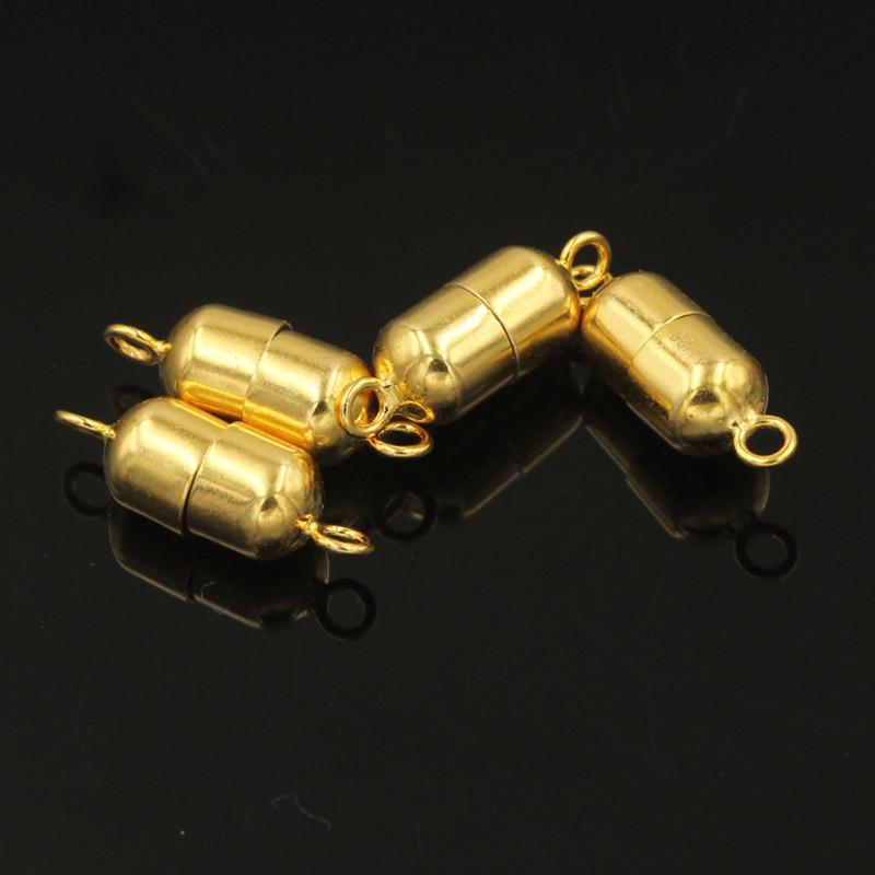 Connettore a Capsula con Chiusura Magnetica in Oro 14K Riempito per Braccialetti e Collane Fai da Te