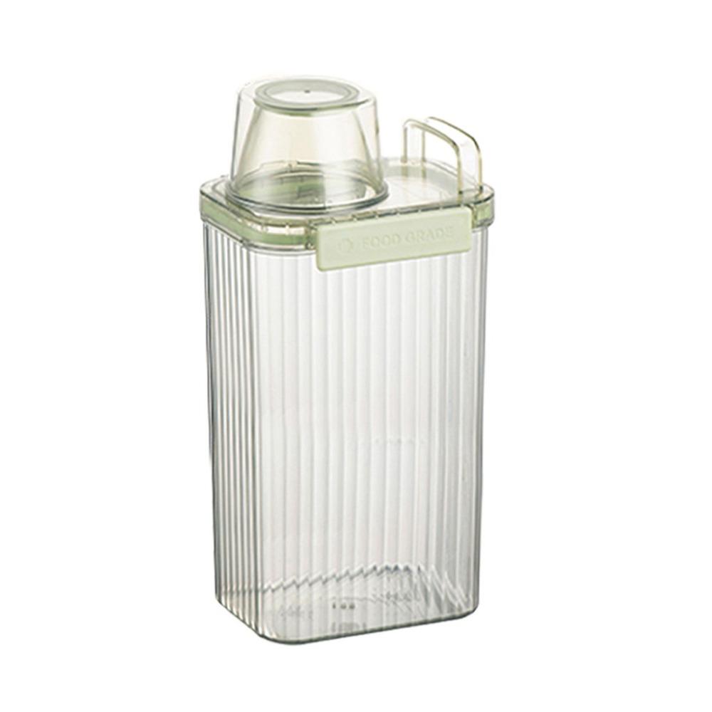 Large Capacity Cereal Containers with Measure Cup Plastic Sealed Jar  Snack