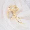 2023 New Literary Ginkgo Biloba Brooch Women's High-end Suit Corsage Accessories Pin Mother's Day Gift