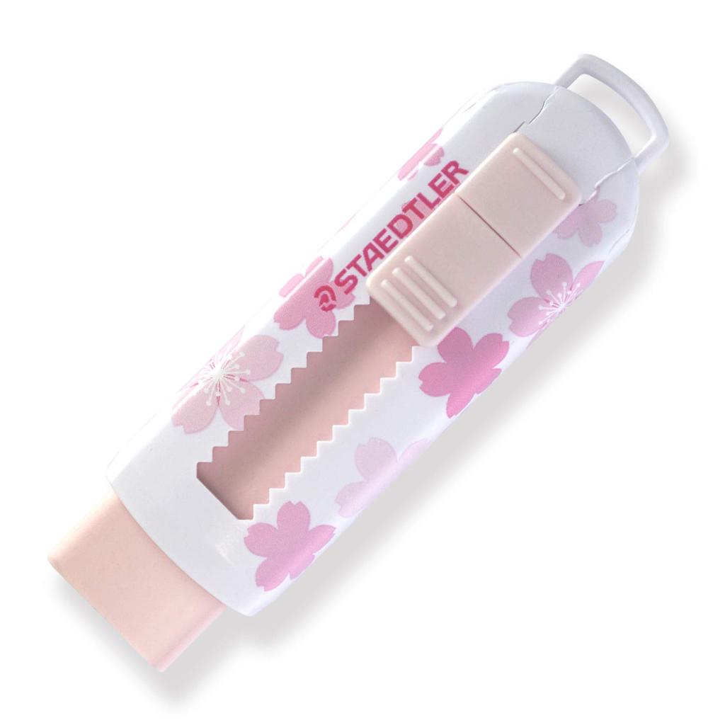 Staedtler Sakura 525 PVC-Free Holder-Type Eraser, Design, 12-Pack, PS1A-112