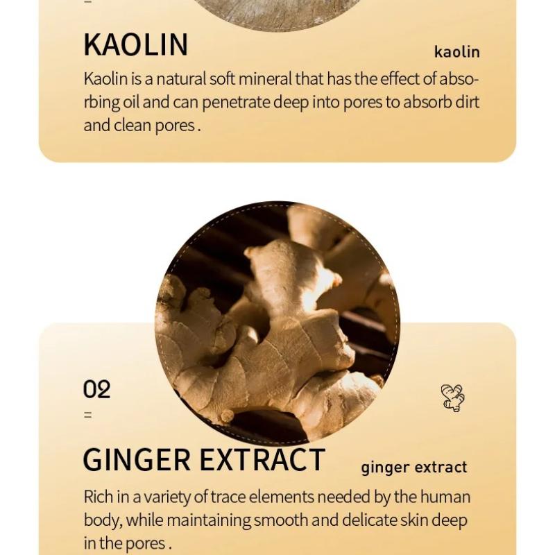Sadoer Ginger Green Tea Mud Masks Face Moisturizing Whitening Anti Wrinkle Remove Blackhead Facial Masks Clay Skin Care