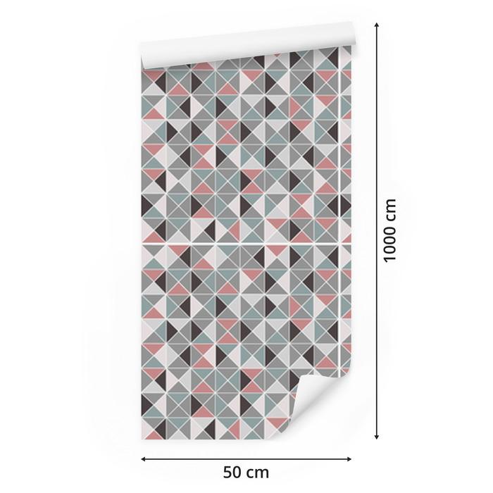 Geometric and colorful rhombus wallpaper for living room and bedroom 50x1000