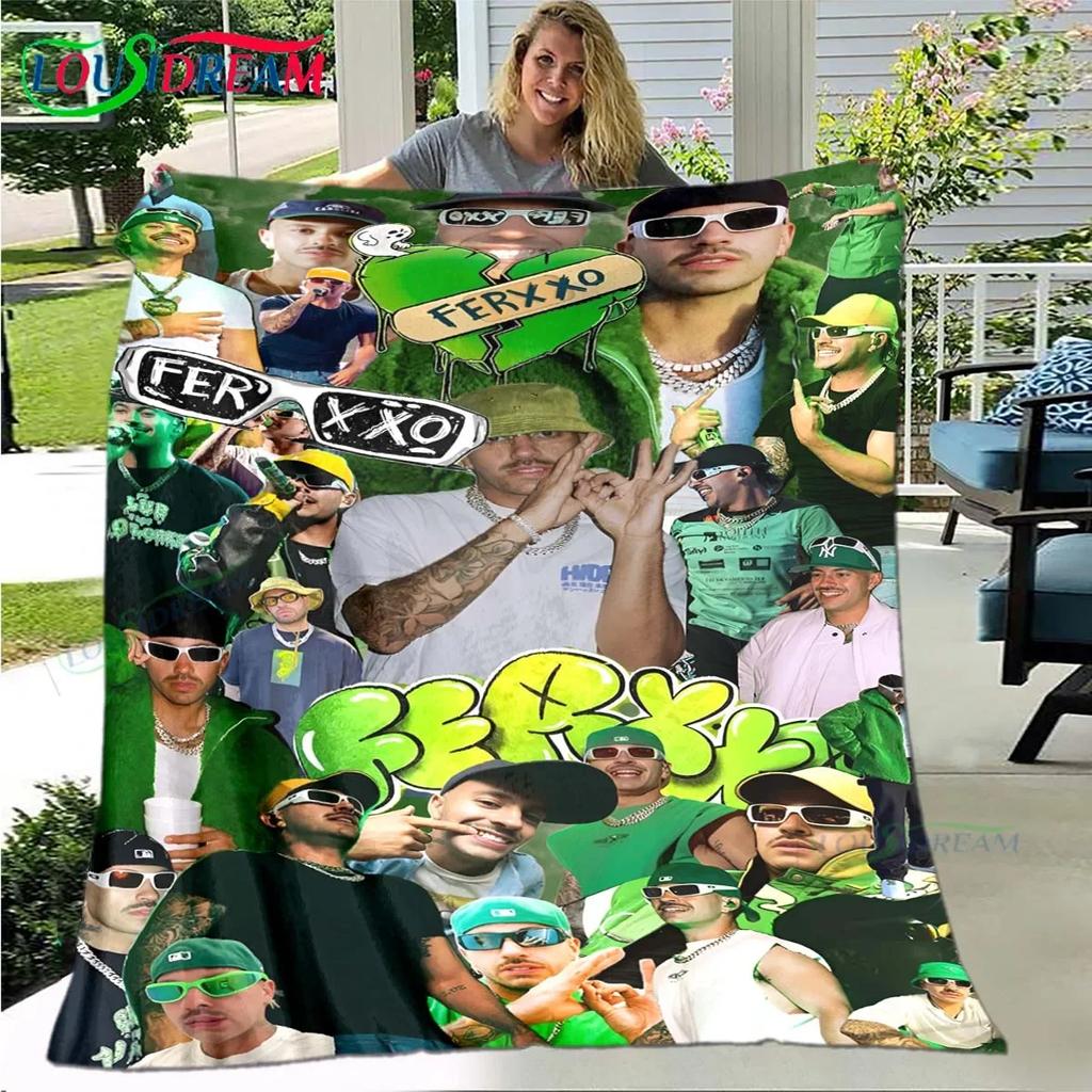Pop Singer Ferxxo Feid Blanket,Flannel Throw Blanket for Home Bedroom Bed Sofa Picnic Office Hiking Leisure Nap Birthday Gift
