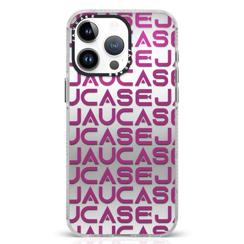 

JAUCASE For iPhone 15 Pro Case Lettering Design TPU+PC Phone Cover Matte Finish Purple