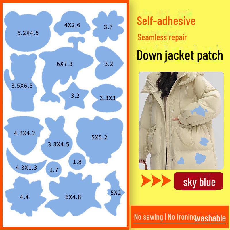 Cartoon Self-Adhesive Down Jacket Repair Patches - Stylish, Durable & Cost-Effective