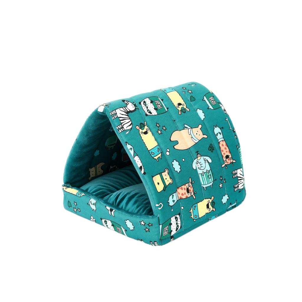 Small Animal Hideout Bed, Cozy Warm House for Hamster Ferret, Soft