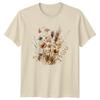 Boho Rustic Floral T-Shirt Botanical Art Spring Gift For Him And Her