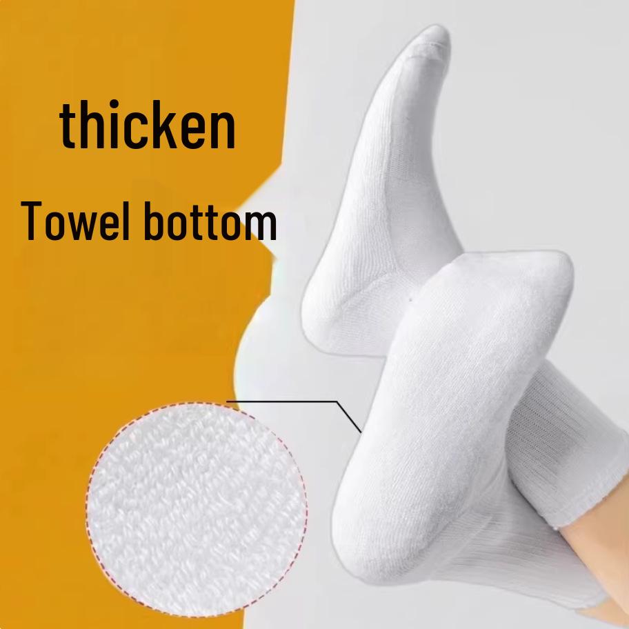 Sport-Socken mit Frottee-Boden für Damen & Herren: Warme, Geruchsresistente, Schweißableitende, Dicke Baumwolle, Fusselt nicht, Für den Außenbereich geeignete Sportsocken.