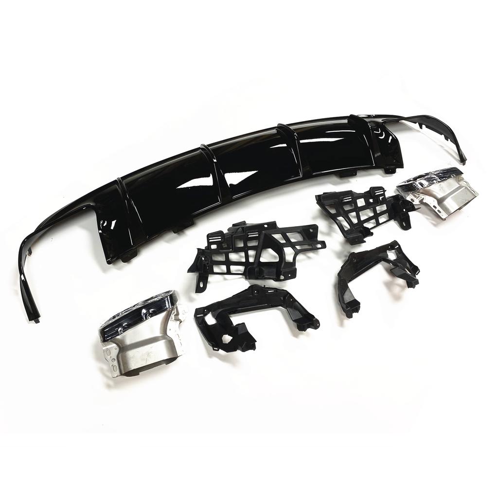 For Mercedes Benz W117 C117 CLA Class CLA45 AMG CLA200 2013-2019 Sport Rear Bumper Diffuser Lip Exhaust Muffler Pipe Bracket Kit