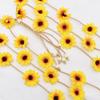 Cloth Daisy Tassel Headband Decorate Your Hat Sunflower Headband Floral Bridal Headpiece  Wedding