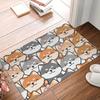 Kawaii Shiba Inu Entrance Doormat Home Decoration Non-Slip Bathroom Floor Mat Carpet for Living Room Balcony Rugs Decor
