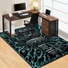 Norse Warrior Rug with Lightning Effects | Fantasy Themed Carpets | Bold Living Room Decor Skid resistant carpet