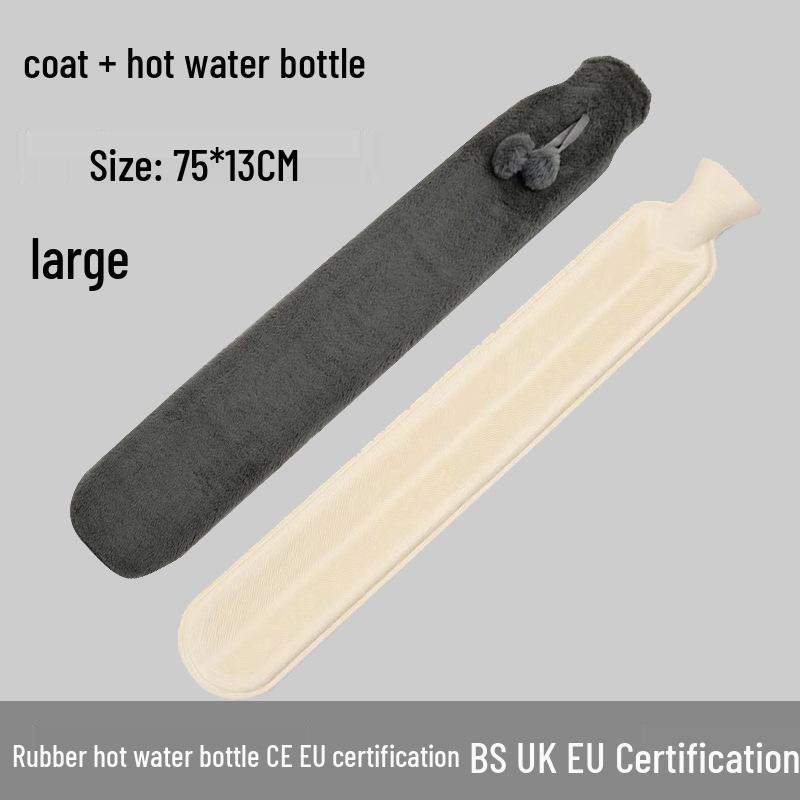 Explosion-Proof Hot Water Bottle: Rubber Design for Stomach and Feet, Long-Lasting Warmth