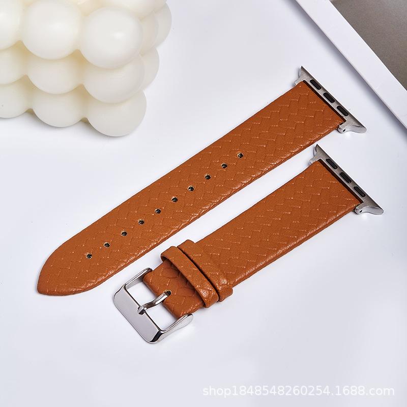 

Braided Strap For Apple Watchultra8 Series Soft Pin Buckle Strap Unisex 22mm without connector светло-коричневого