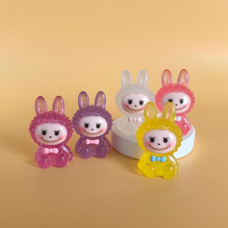 Cartoon Labu DIY Jewelry Pendant Car Ornament Labu Doll Night Light Resin Accessories