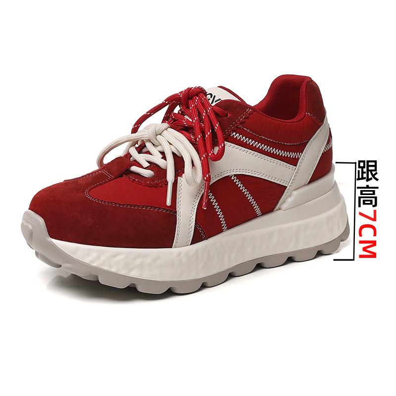 Autumn New Platform Shoes Versatile Niche Casual Lightweight Sports Shoes Women's Height Increase