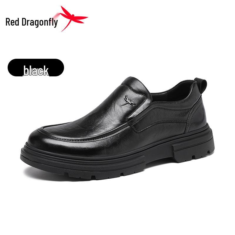 Red Dragonfly Men s Genuine Leather Slip-on Height Increasing Shoes 42
