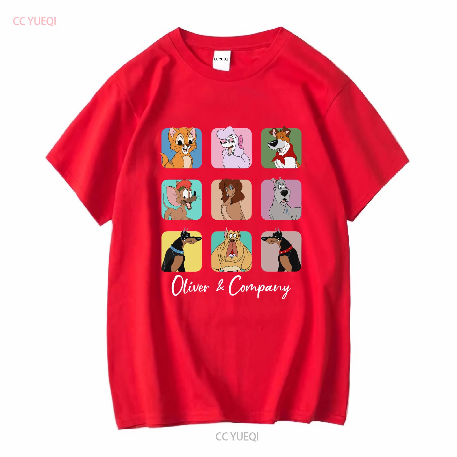 НОВЫЙ мультяшный T-shirt Оливер и компания Черный Все размеры 3F544 винтажный Стиранный Дышащий Мягкий уличная одежда Унисекс Стильный Немного S