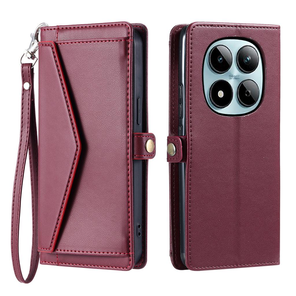 Für Xiaomi Redmi Note 15 Pro 4G (Global) Lederhülle mit Handschlaufe Brieftasche Ständer Handyhülle