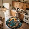 Seahorse,Round Area Rug,Carpet Rug for Living Room Bedroom Sofa Playroom Decor,Non-slip Floor Mat