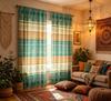2PCS Digital Printed Curtains, Green Pine Bohemian Forest Rustic Cabin, Modern Home Decor Style for Living Room Bedroom Decor