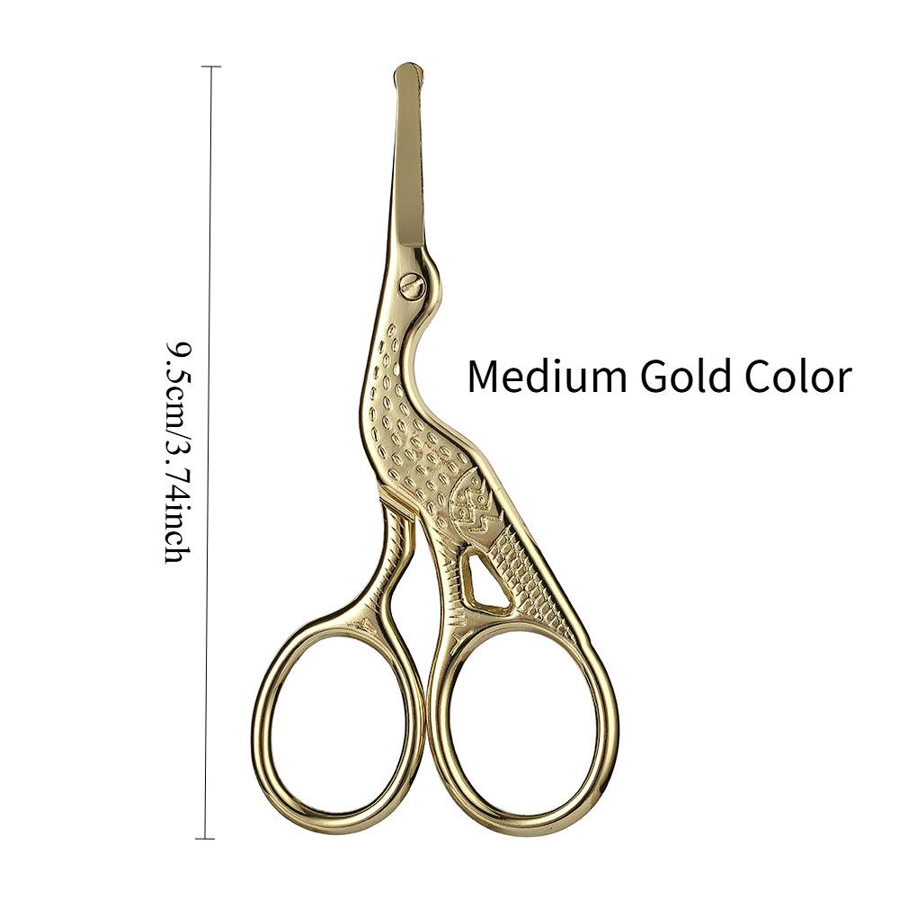 Stainless Steel Round-Head Nose, Eyebrow, Eyelash, and Makeup Scissors