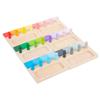 Jouet Montessori en bois pour l'entraînement au système de détection des couleurs, planche à insérer en bois, jouet éducatif cognitif de correspondance des couleurs pour enfants de 24 couleurs