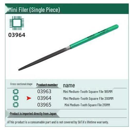 SATA Mini Steel Flat File Set (03923-03926)
