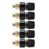 5Pcs Brass Binding Post Nickel Plated Inverter Terminal for Electronic Instruments AutomobilesBlack