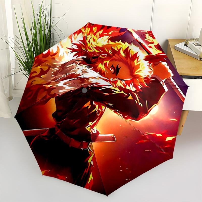 

1pc Kamado Tanjiro: Demon Slayer Outdoor Umbrella - Automatic Opening/Closing, Portable 3-Fold Design, 8-Bone Iron Frame, Perfect Gift for Fans, Trave