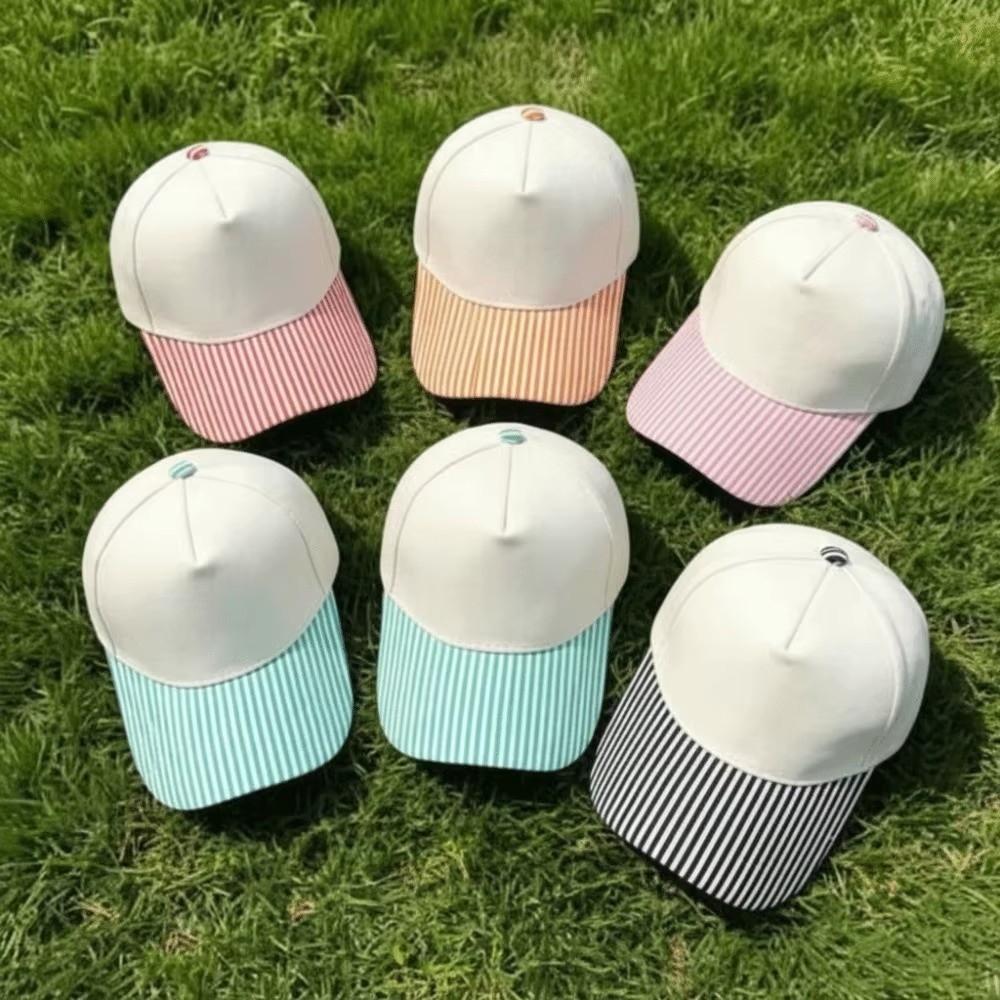 Striped Baseball Hats Polka Dot Sunscreen Hat New Trucker Hat Casual Wear