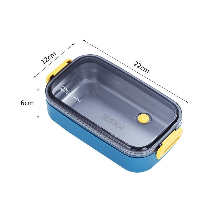 Bento Box Food Container Wheat Straw Material Lunch Box Stainless Steel Leak-Proof