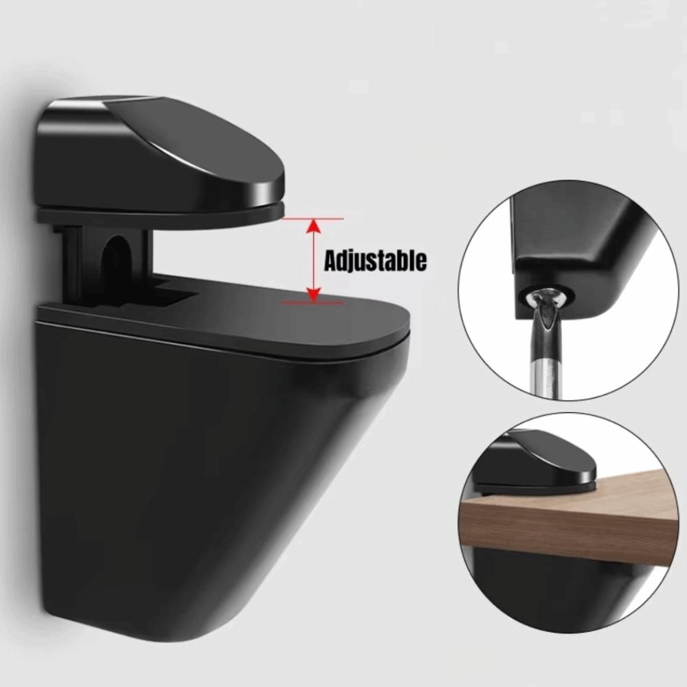 Zinc Alloy Metal Glass Clamps Adjustable 1-22mm Thickness Partition Board Holder Anti-Slip Glass Shelf Brackets DIY Installation