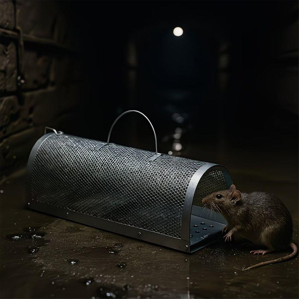 Galvanized Rat Trap Cage High Sensitivity Mice Rodent Catcher Non-toxic Live Mousetrap Garden