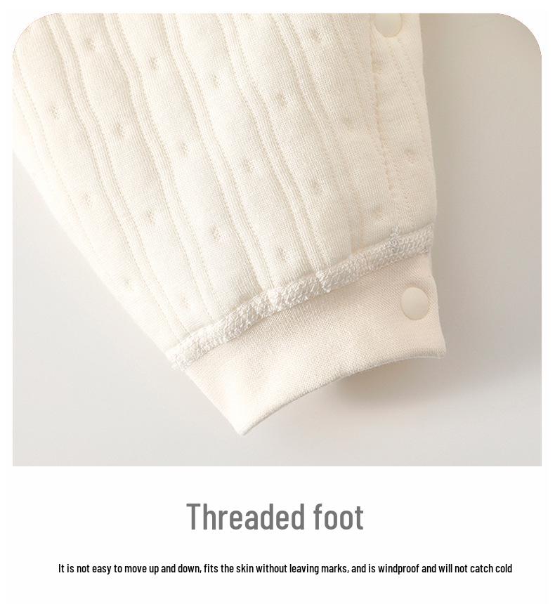 Jingqi Gesteppter Warmer Strampler für Neugeborene: Herbst/Winter Pyjamas & Oberbekleidung