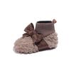 Girls fluffy shoes winter children's cotton shoes boys shoes plush bow classmate baby socks boots