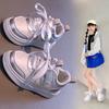 Girls shoes sneakers 2025 new autumn children's leather breathable board shoes girls spring and autumn fashion trendy shoes older children