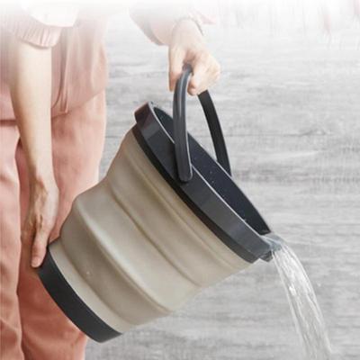8L Bucket for Fishing Promotion Folding Bucket Car Wash Outdoor Thick Silicone Fishing Supplies Free Shipping Camping Portable