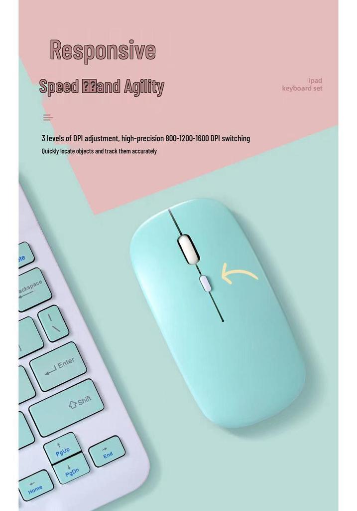 Universal Bluetooth Keyboard & Mouse Set for 8.3'' Tablets - Compatible with Apple iPad, Samsung, Xiaomi, Huawei Devices